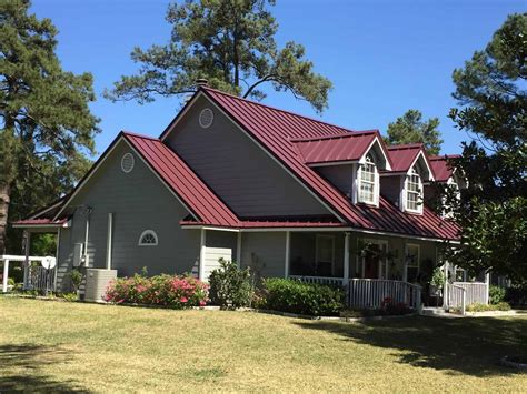 red metal roof house|colonial red metal roofing.